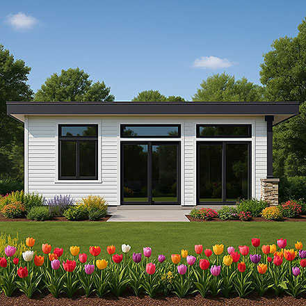 Contemporary Modern Elevation of Plan 101535