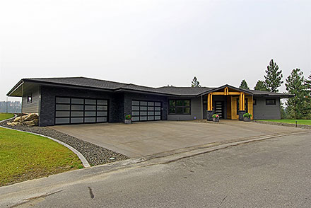 Contemporary Prairie Elevation of Plan 101542