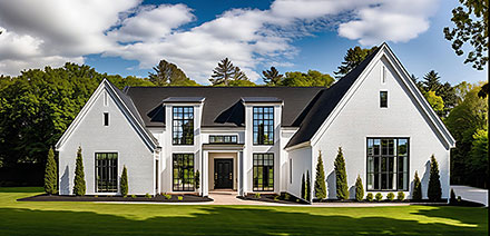 Modern Tudor Elevation of Plan 101600