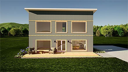 Cottage Modern Elevation of Plan 101800