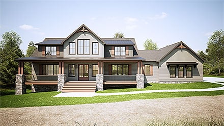 Craftsman Farmhouse Elevation of Plan 101803