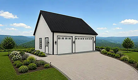 Country Farmhouse Traditional Elevation of Plan 101818