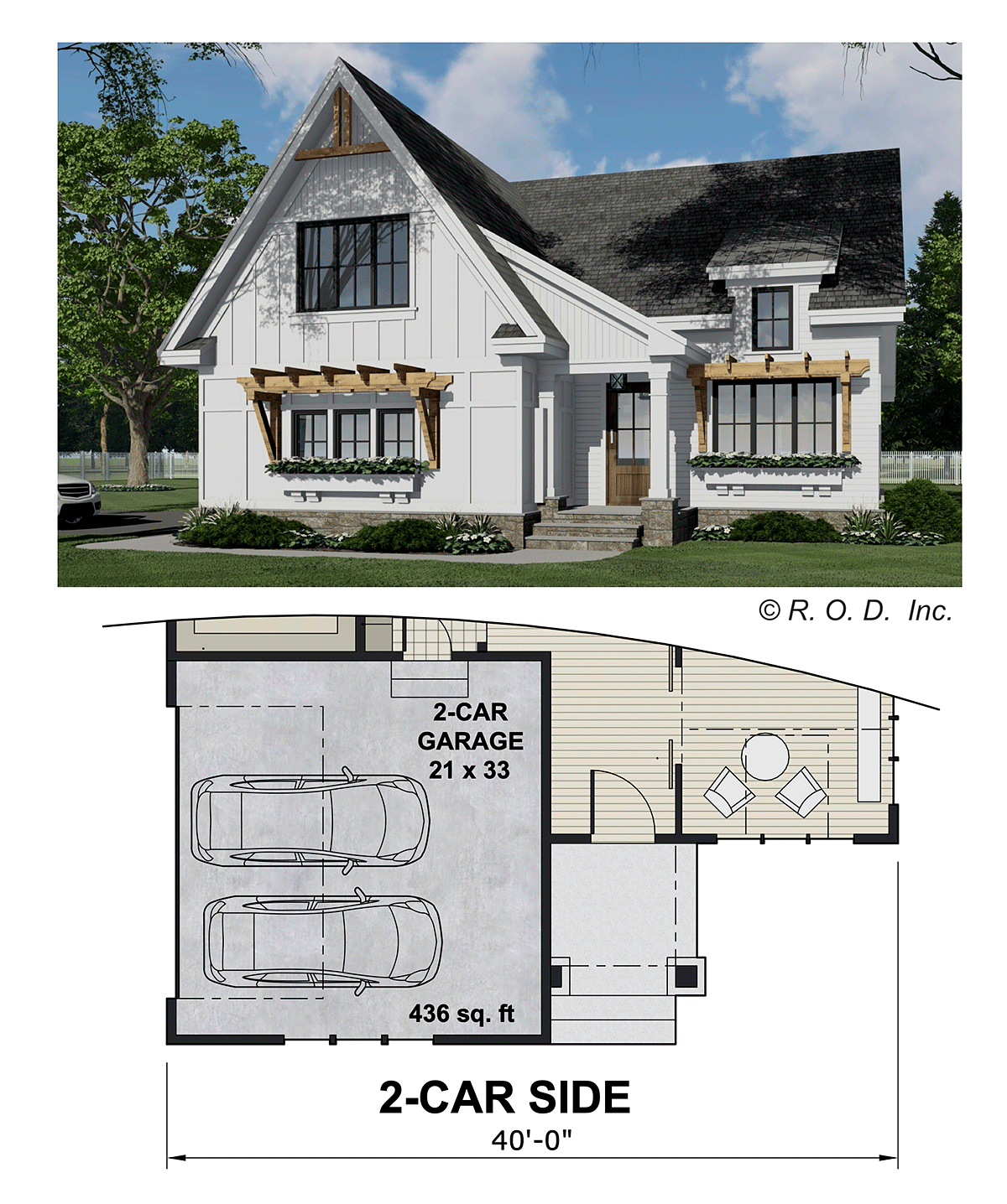 Country Craftsman Farmhouse New American Style Alternate Level One of Plan 101903
