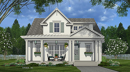 Bungalow Cottage Country Farmhouse Traditional Elevation of Plan 101914