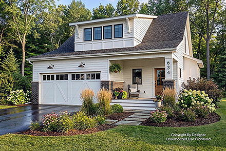 Bungalow Country Craftsman Farmhouse Traditional Elevation of Plan 101921