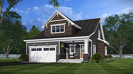 Country Craftsman Traditional Elevation of Plan 101924