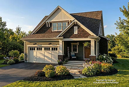 Bungalow Country Craftsman Traditional Elevation of Plan 101925