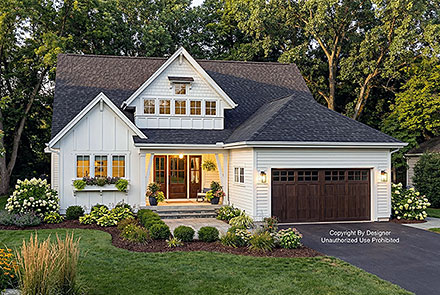 Contemporary Country Farmhouse New American Elevation of Plan 101935