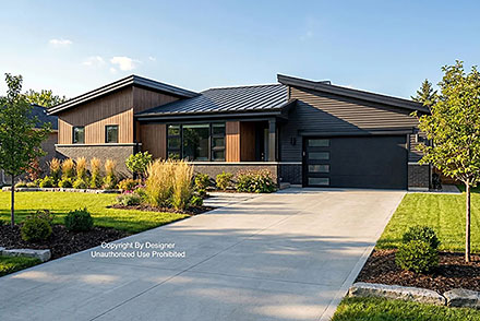 Contemporary Modern Elevation of Plan 101941