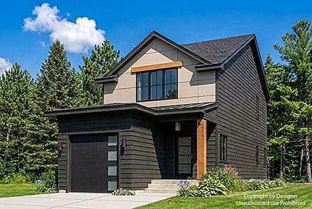 Contemporary Modern Elevation of Plan 101948