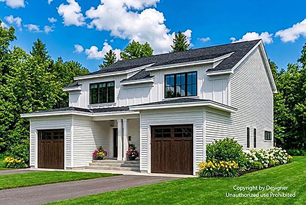 Contemporary Country Farmhouse Elevation of Plan 101949