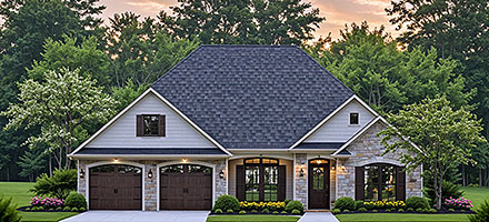 Ranch Southern Traditional Elevation of Plan 102014