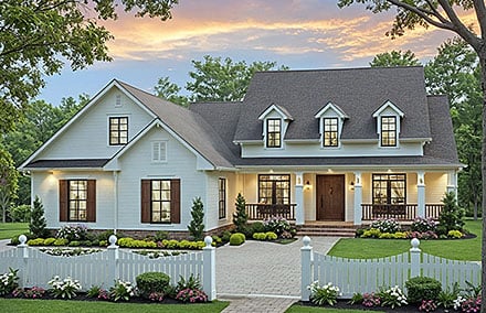 Country Farmhouse Southern Traditional Elevation of Plan 102027