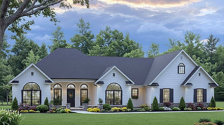 Country Ranch Southern Traditional Elevation of Plan 102054