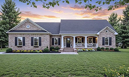 Country Ranch Traditional Elevation of Plan 102062