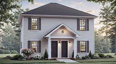 Country Traditional Elevation of Plan 102073