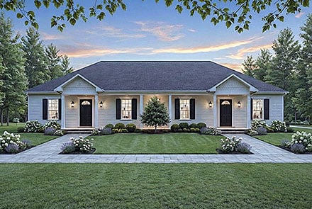Country Ranch Traditional Elevation of Plan 102081