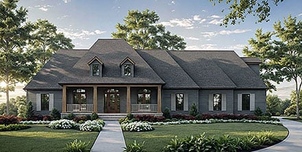 Country Ranch Traditional Elevation of Plan 102096