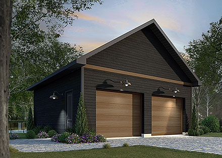 Contemporary Craftsman Modern Elevation of Plan 102108
