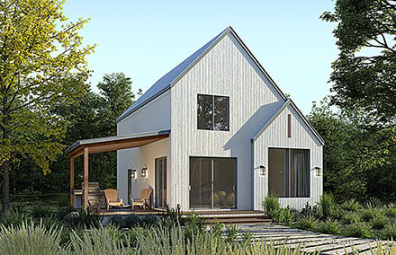 Contemporary Cottage Elevation of Plan 102126