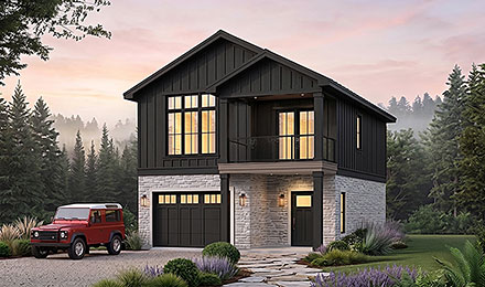 Cabin Contemporary Cottage Craftsman Farmhouse Elevation of Plan 102139