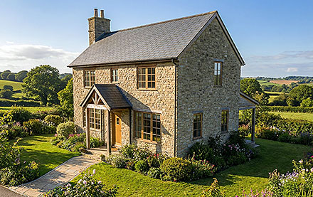 Cottage Country European Farmhouse Traditional Elevation of Plan 102303