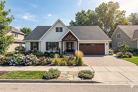 Contemporary Farmhouse Ranch Elevation of Plan 102305