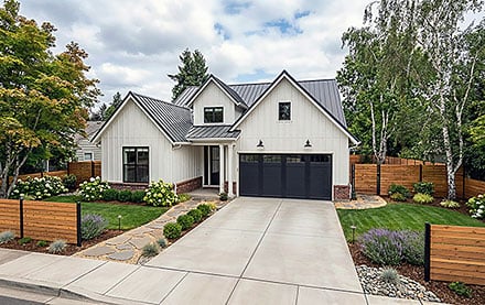 Contemporary Cottage Farmhouse Ranch Elevation of Plan 102307