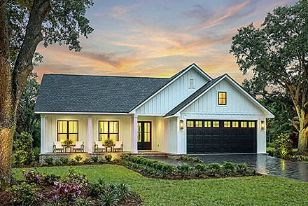 Country Farmhouse Southern Traditional Elevation of Plan 102401