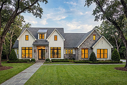 Contemporary Southern Elevation of Plan 102403