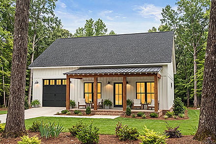 Barndominium Country Southern Elevation of Plan 102417