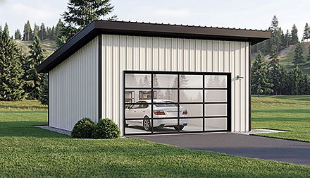 Contemporary Craftsman Modern Elevation of Plan 102506