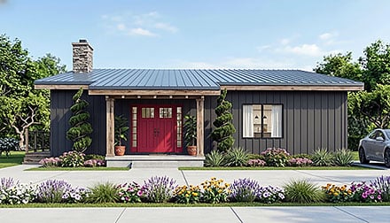Coastal Contemporary Modern Elevation of Plan 102511
