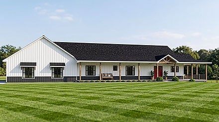 Barndominium Country Modern Elevation of Plan 102515