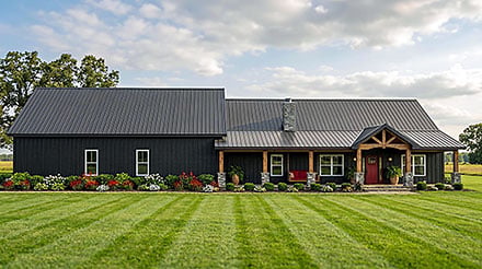 Barndominium Country Craftsman Farmhouse Ranch Elevation of Plan 102526