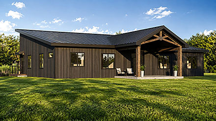 Coastal Contemporary Country Craftsman Modern New American Elevation of Plan 102558