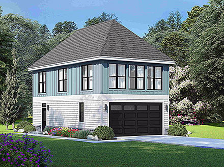 Contemporary Modern Elevation of Plan 102614