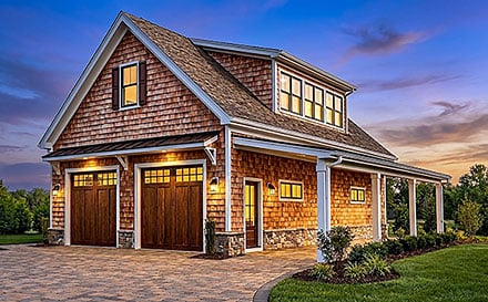 Country Craftsman Farmhouse Elevation of Plan 102619