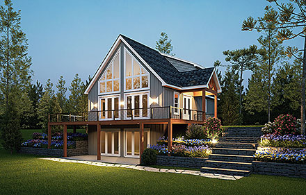Country Craftsman New American Traditional Elevation of Plan 102621