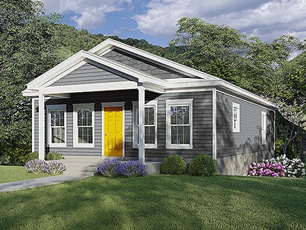 Ranch Traditional Elevation of Plan 102624