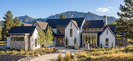 Contemporary Cottage Country European Modern Elevation of Plan 102802