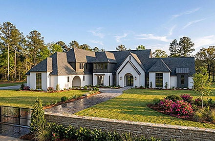 Contemporary Cottage Country European French Country Elevation of Plan 102803