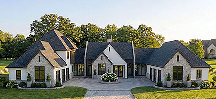 Contemporary Cottage European Elevation of Plan 102808