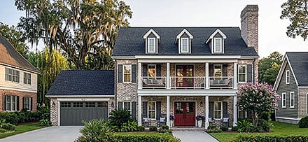 Colonial Country Traditional Elevation of Plan 102814