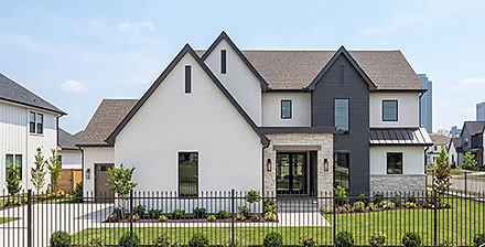 Contemporary Cottage European Elevation of Plan 102823