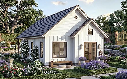 Contemporary Cottage Farmhouse Traditional Elevation of Plan 102826