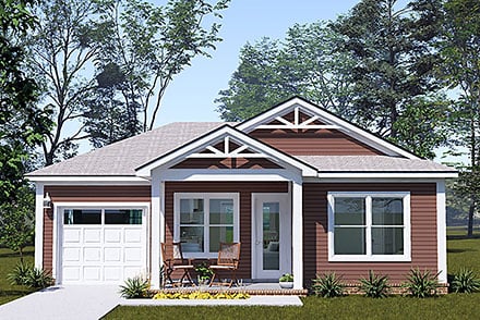 Cottage Country Craftsman Traditional Elevation of Plan 102900