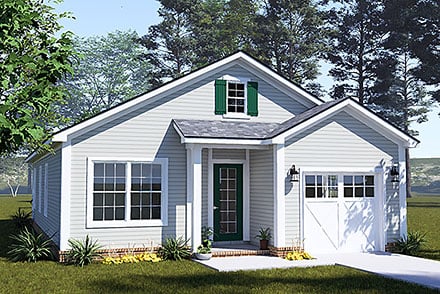 Cottage Craftsman Traditional Elevation of Plan 102903