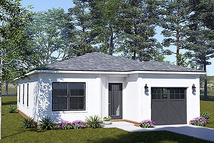 Contemporary Modern Elevation of Plan 102904