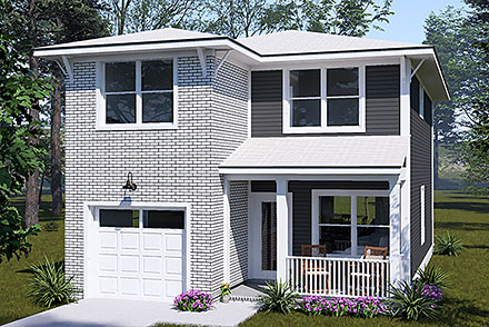 Modern Elevation of Plan 102907